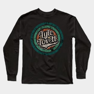 Lyle Lovett // Retro Circle Crack Vintage Long Sleeve T-Shirt